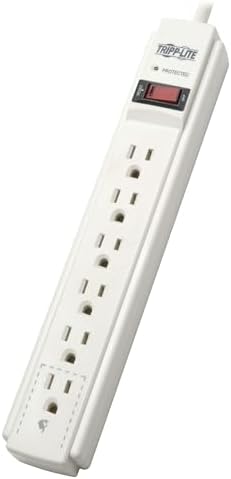 Tripp Lite TLP606 White 6 Outlet Surge Protector Power Strip